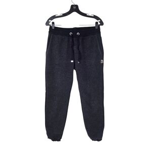 Parajumper Black Sherpa Fleece Front Jogger Sweatpants Women's Medium
